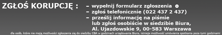 Zgłoś korupcje