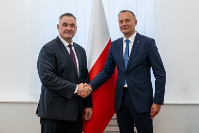 Szef CBA Pan Tomasz Strzelczyk z Zastępcą Szefa CBA Panem Cezarym Lubą.