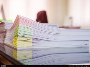 A pile of documents.